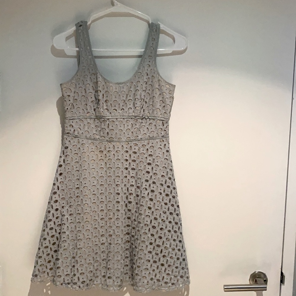 Loft | Petite Eyelet dress | 00P | Pale Blue